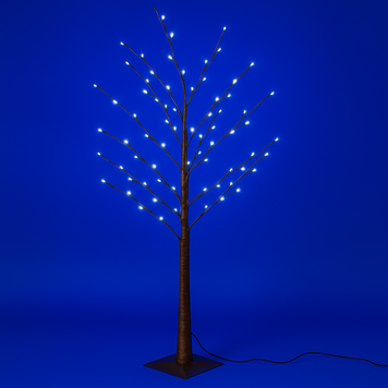 Дерево коричневий стовбур 225 LED 1,5м, білий  1891-03 фото