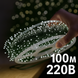 100м 3000LED (білий) Гірлянда Мішура зелений провід 220В пульт ДК 8 режимів 100м 3000LED (білий) G-LINE-100M3000-W 100M3000-W фото 1