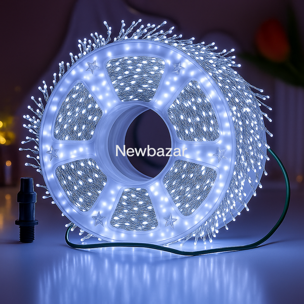 30м 900LED (білий) Мішура срібний провід 220В пульт ДК 8 режимів  S-LINE-30M900-W-1  S-LINE-30M900-W-1  фото
