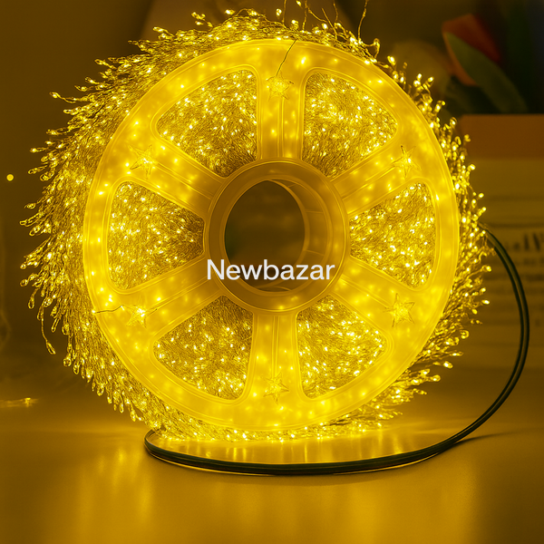 30м 900LED (теплий білий) Мішура срібний провід 220В пульт ДК 8 режимів  S-LINE-30M900- WW-1  S-LINE-30M900- WW-1 фото